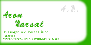 aron marsal business card